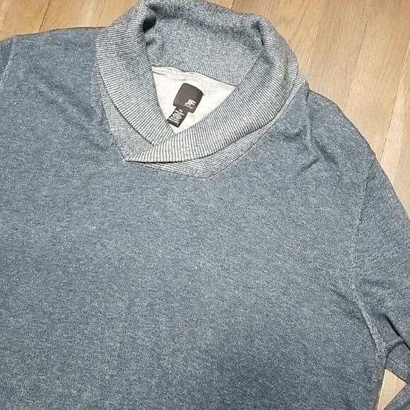 J. Ferrar Blue Heather Shaw Collar Sweater - Picture 2 of 5